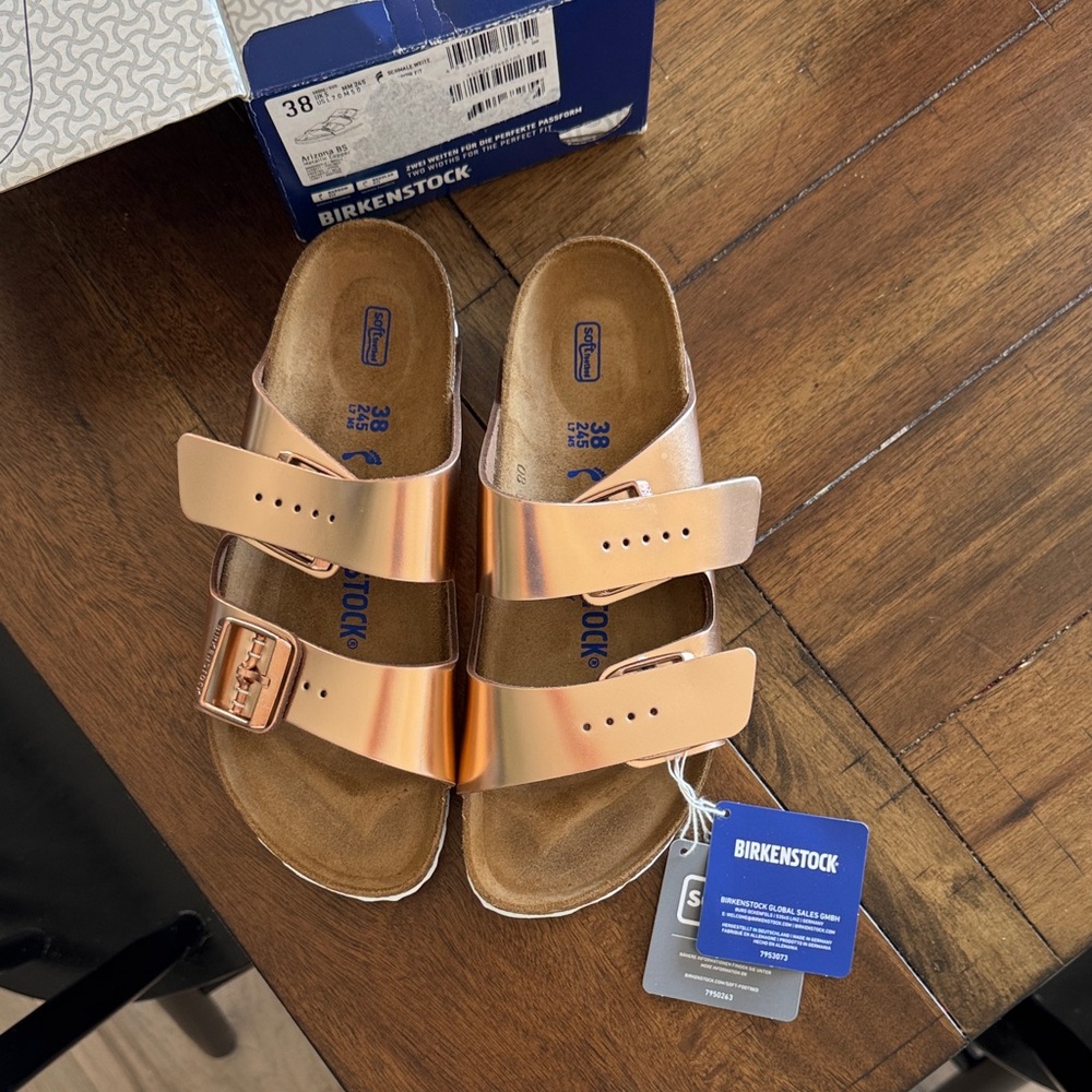 Birkenstock Arizona metallic copper 38 (women’s 7)